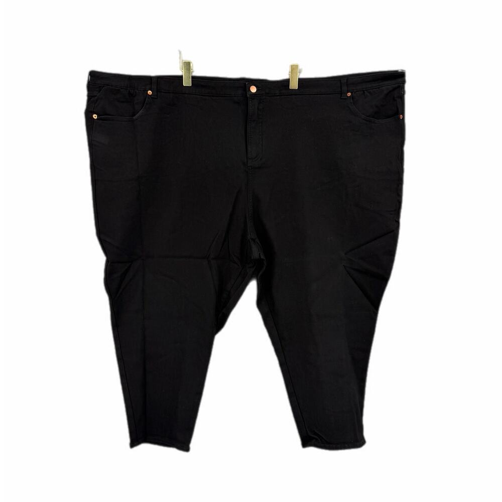 Universal Standard PETITE PLUS High Rise Skinny Seine 24" Black Denim Jeans